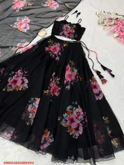  Floral printed 8MTR flair lehnga Dress SM3