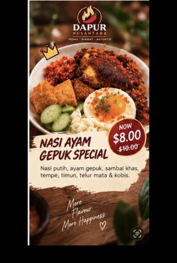 Nasi Ayam Gepuk Special