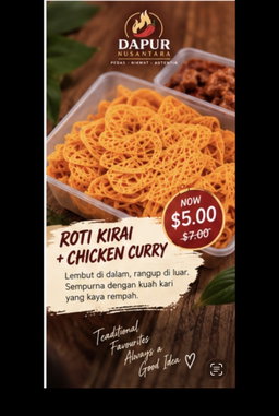 Roti Kirai & Chicken Curry