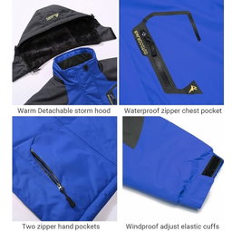 Chaqueta Impermeable Montaña Termica Lluvia Frio Extremo