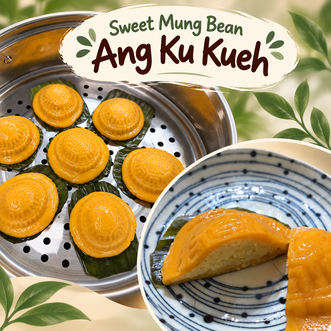 Sweet Mung Bean Ang Ku Kueh (Platter of 10 pcs)