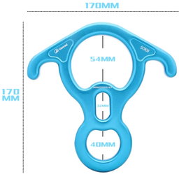 Figura 8 de rescate 50kN (5000kg)