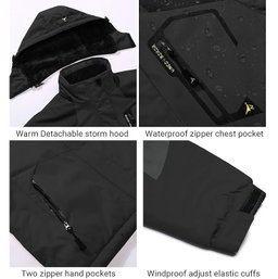 Chaqueta Impermeable Montaña Termica Lluvia Frio Extremo