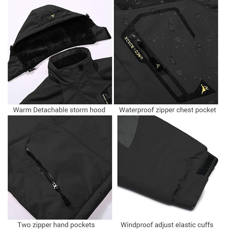 Chaqueta Impermeable Montaña Termica Lluvia Frio Extremo_6