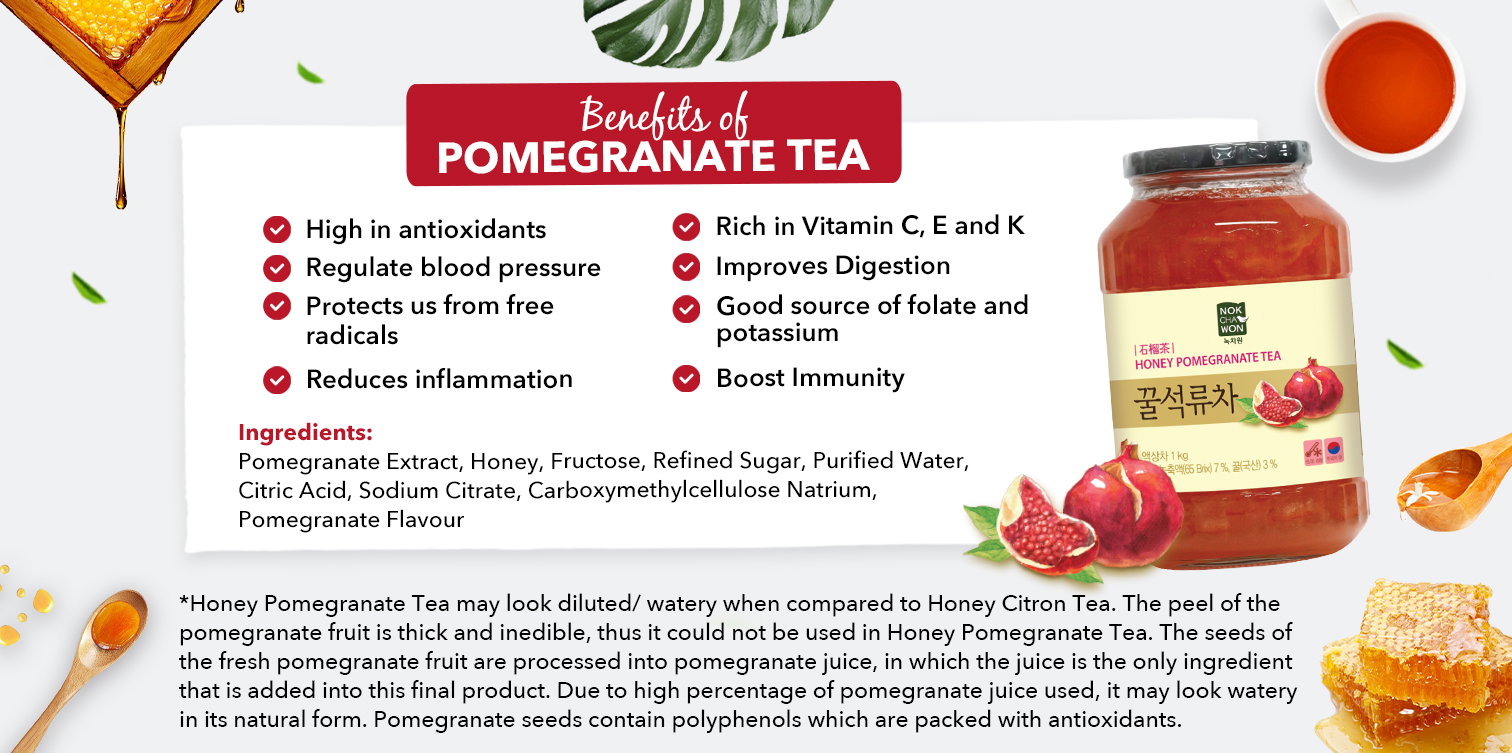[Korean's Favourite] Nokchawon Honey Citron / Lemon / Pomegranate / Ginger Tea - 1kg_4