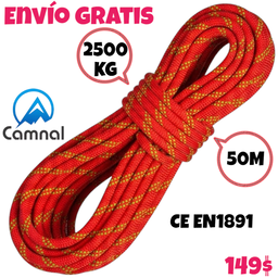 Cuerda estatica 50m 10.5mm 25kN 