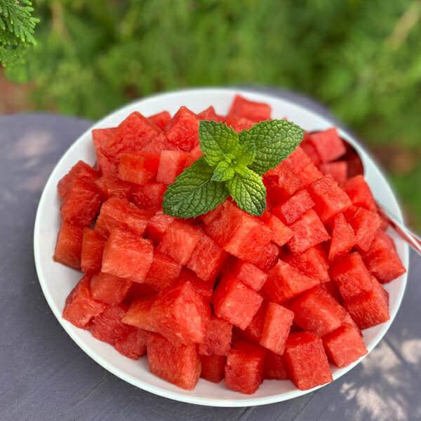 Watermelon Cubed