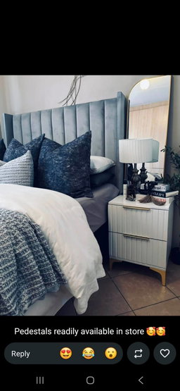 Headboard and pedestal Combo