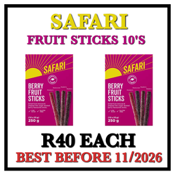 Safari Berry Fruit Sticks 10's 