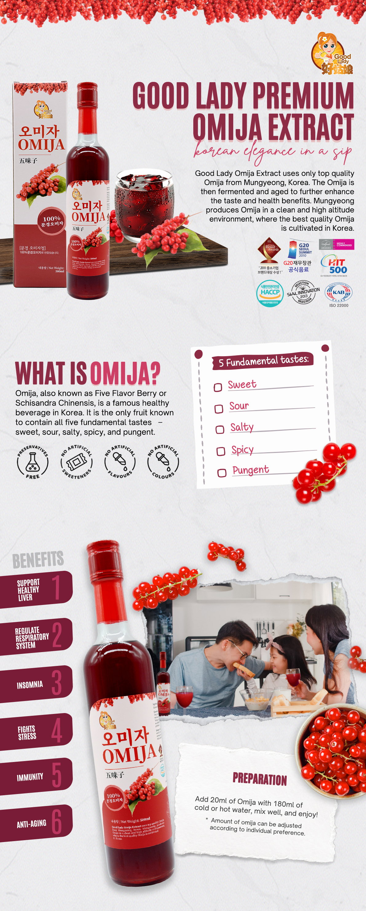 [Korea Omija] Premium Omija Extract Juice - 500ml_1