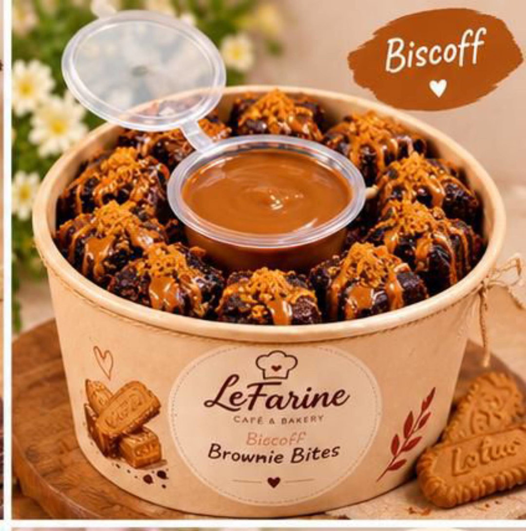Biscoff brownie bites