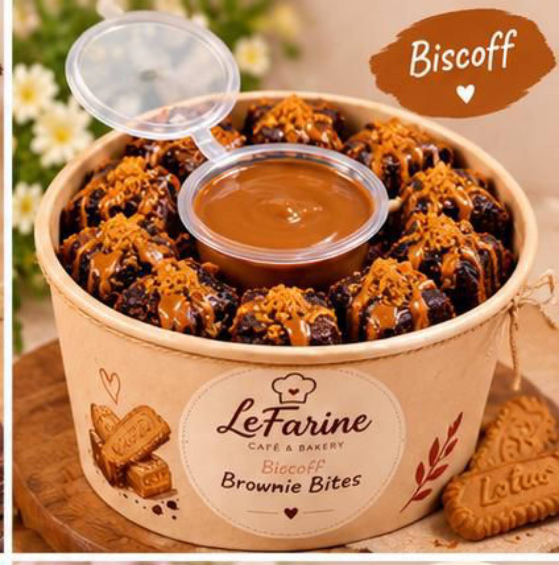 Biscoff brownie bites