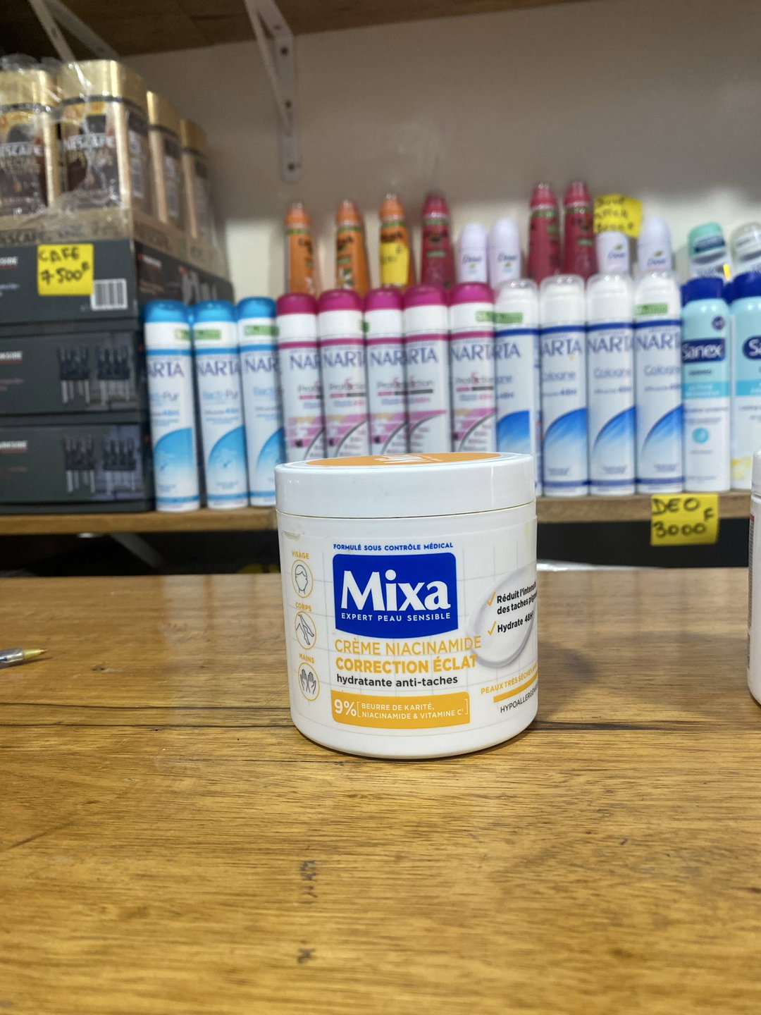 Crème mixa niacinamide