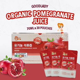 Good Lady Organic Pomegranate Juice [NO SUGAR ADDED] - 70ml x 30 packs