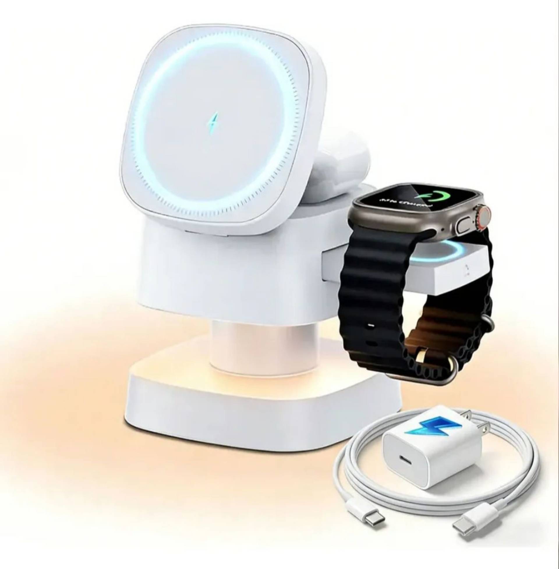 Cargador 4 en 1 con iluminación Led | Embellece tu Buró_0
