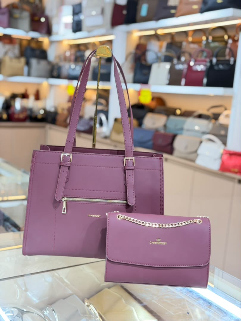 Chrisrosy 2-Piece Purple Handbag Set_0