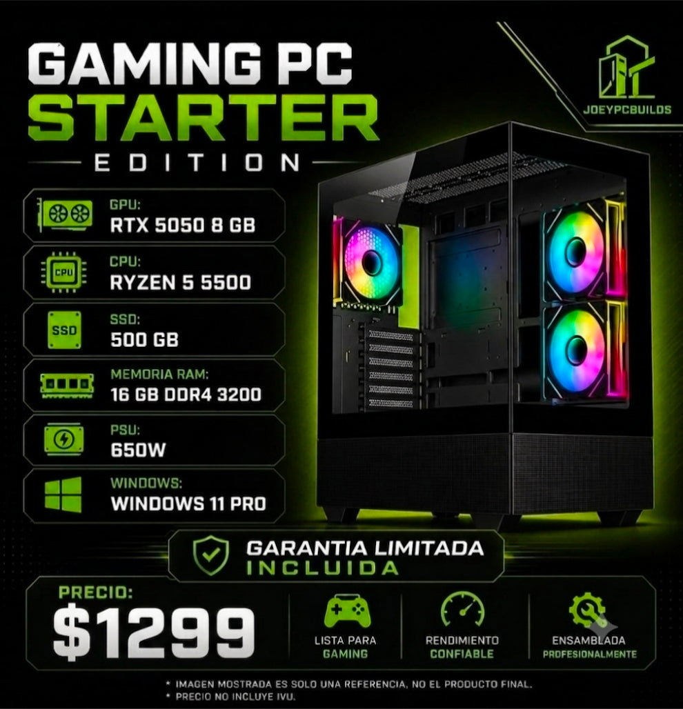 Starter Edition: RTX 5050 (8GB) • Ryzen 5500 • 500 GB SSD • 16GB DDR4_0