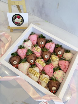 Caja 8 fresas cubiertas de chocolate