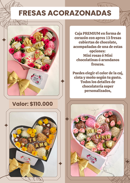 Fresas acorazonadas
