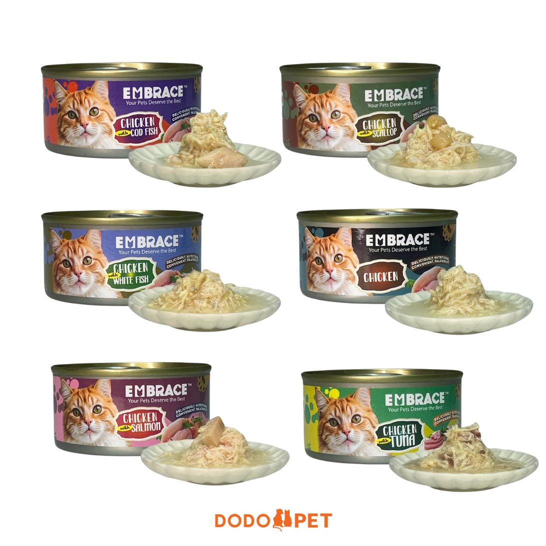 Embrace Shredded Wet Cat Food Can - 85g_0