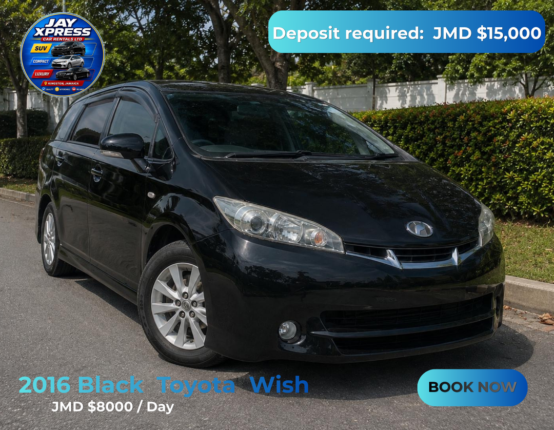 2016 Black Toyota Wish Daily Rental 