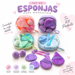 Set de esponjas para maquillaje 💗