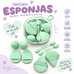 Set de esponjas para maquillaje 💗