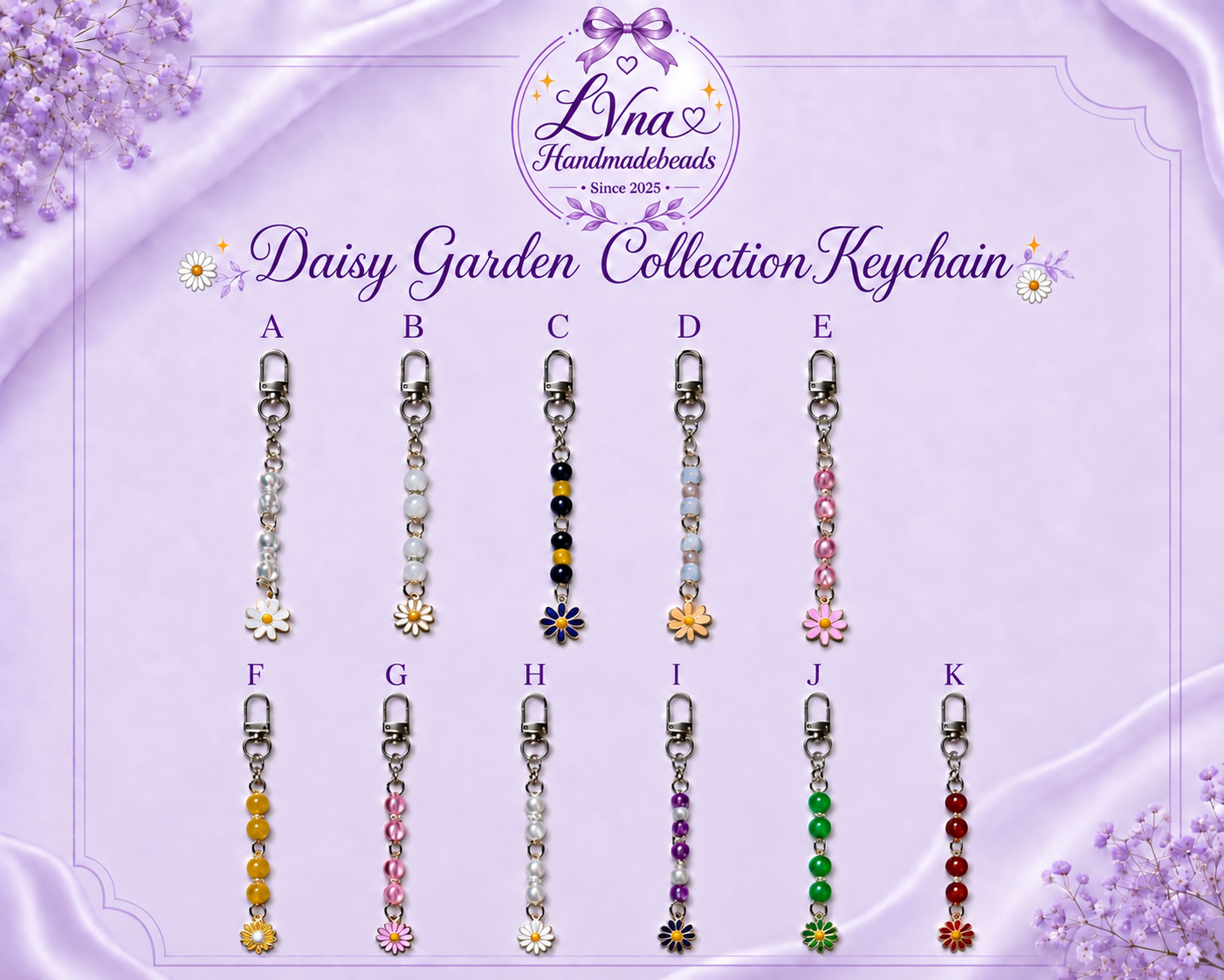 Daisy Garden Collection Keychain Design_0