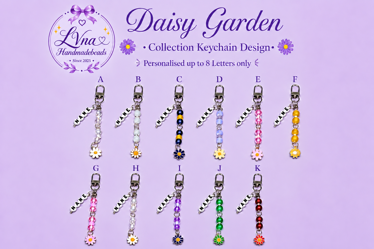 Daisy Garden Collection.  Personalised with Name Available. Up to 8 Letters Only!_0