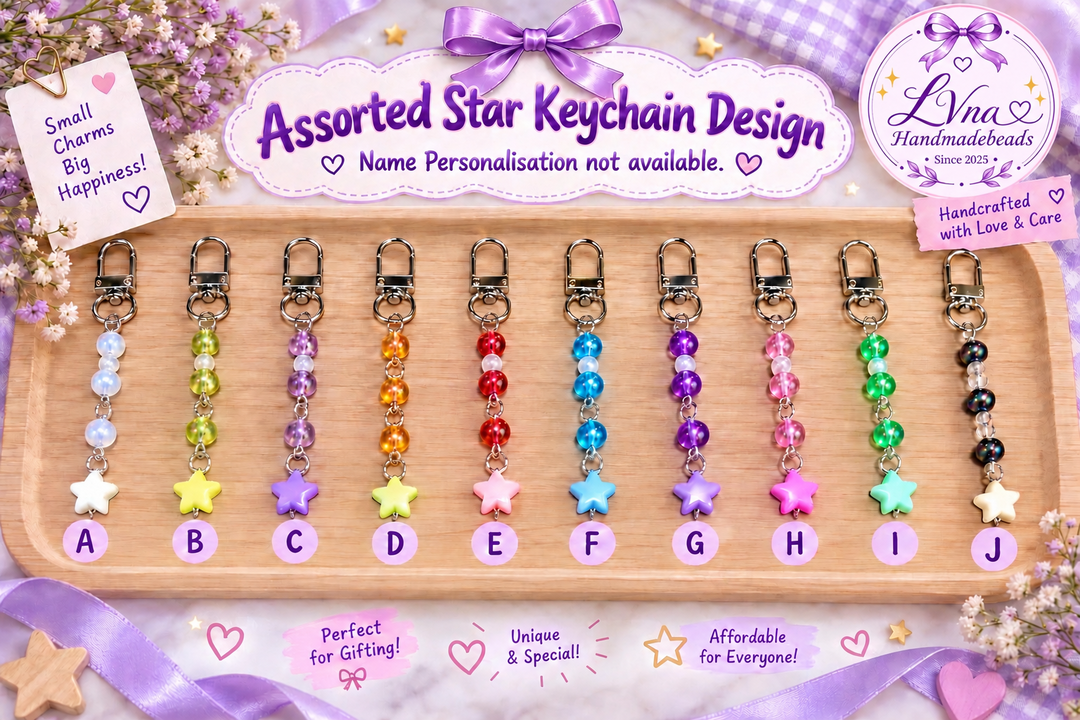 Assorted Star Keychain Design
