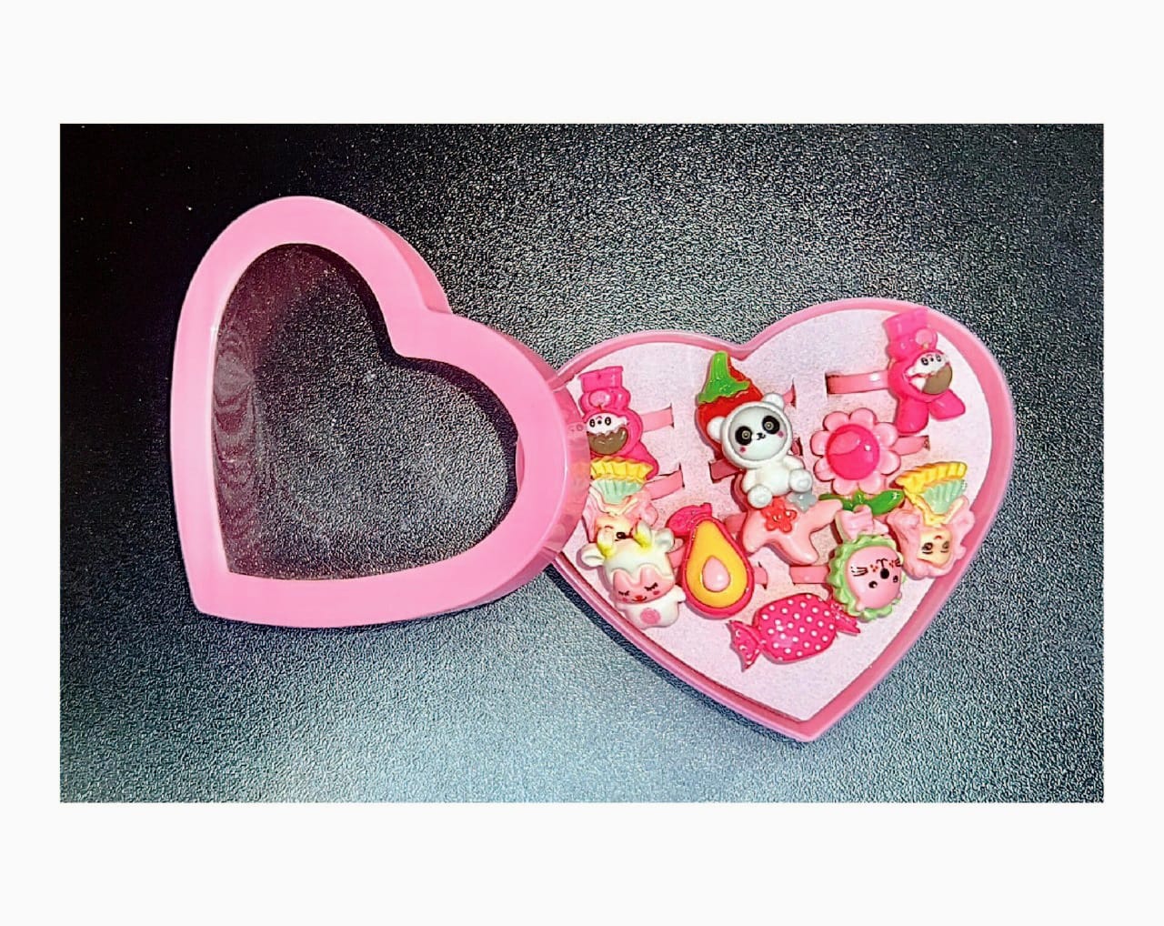 Girls Rings Set 12 Pcs – Cartoon Jewelry Gift Box for Kids_2