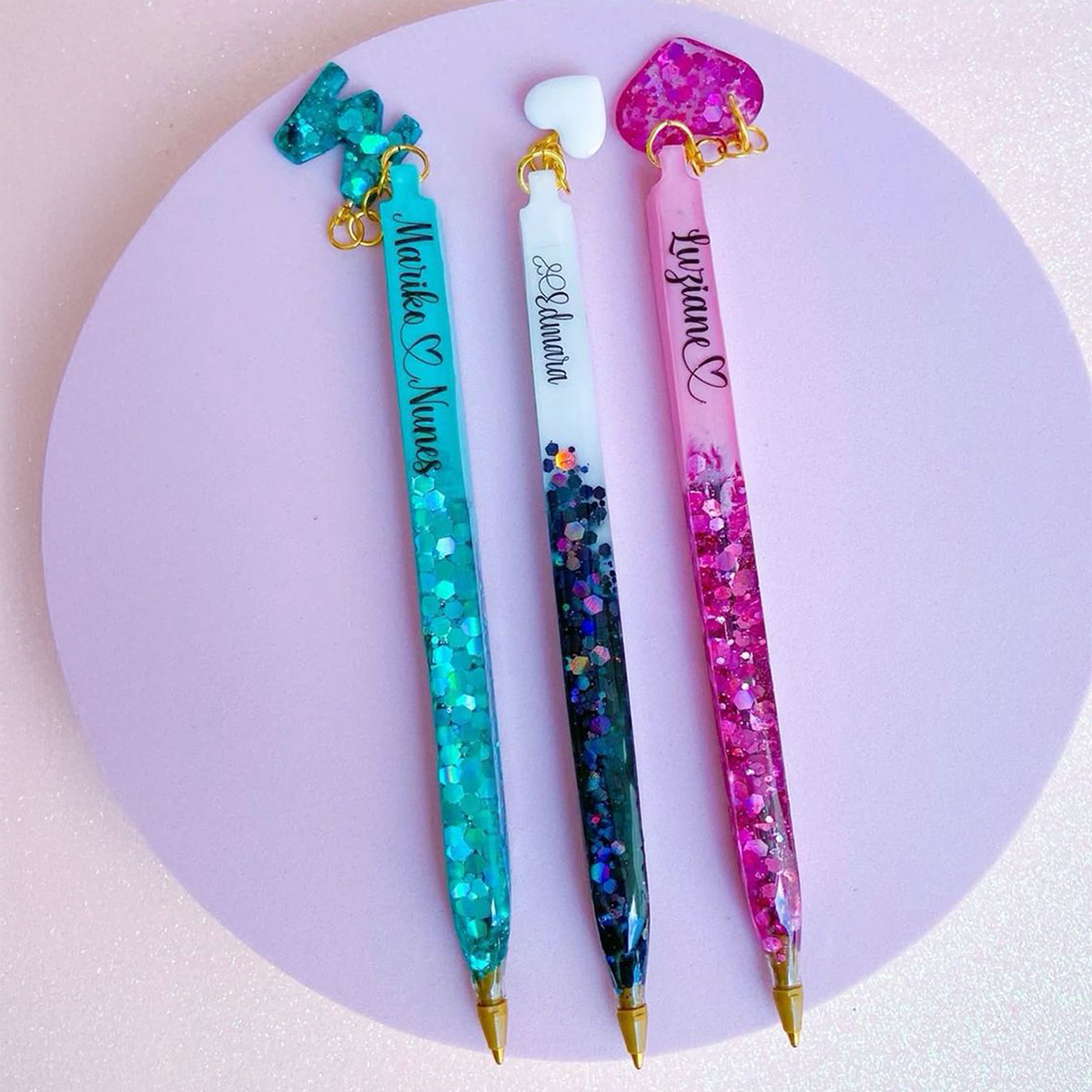 Resin Pen & Letters Keychain_1