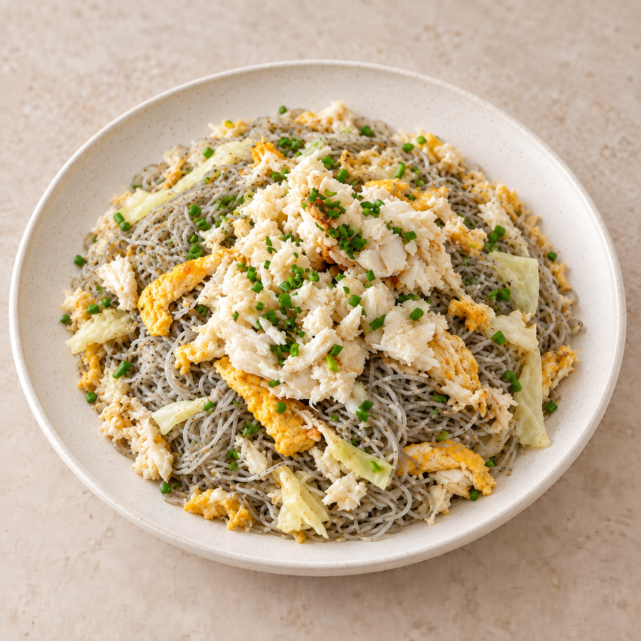 Charcoal Crab Meat Bee Hoon · 炭香蟹肉米粉