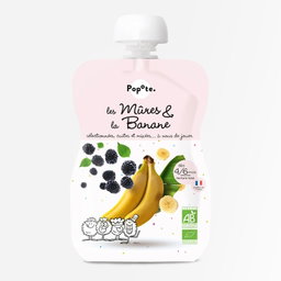 Popote Organic Blackberries and Banana Puree 120g (Exp 28 Oct 27)
