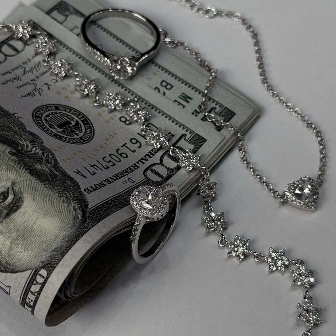 MONEY TALKS - Italian silver 925 set