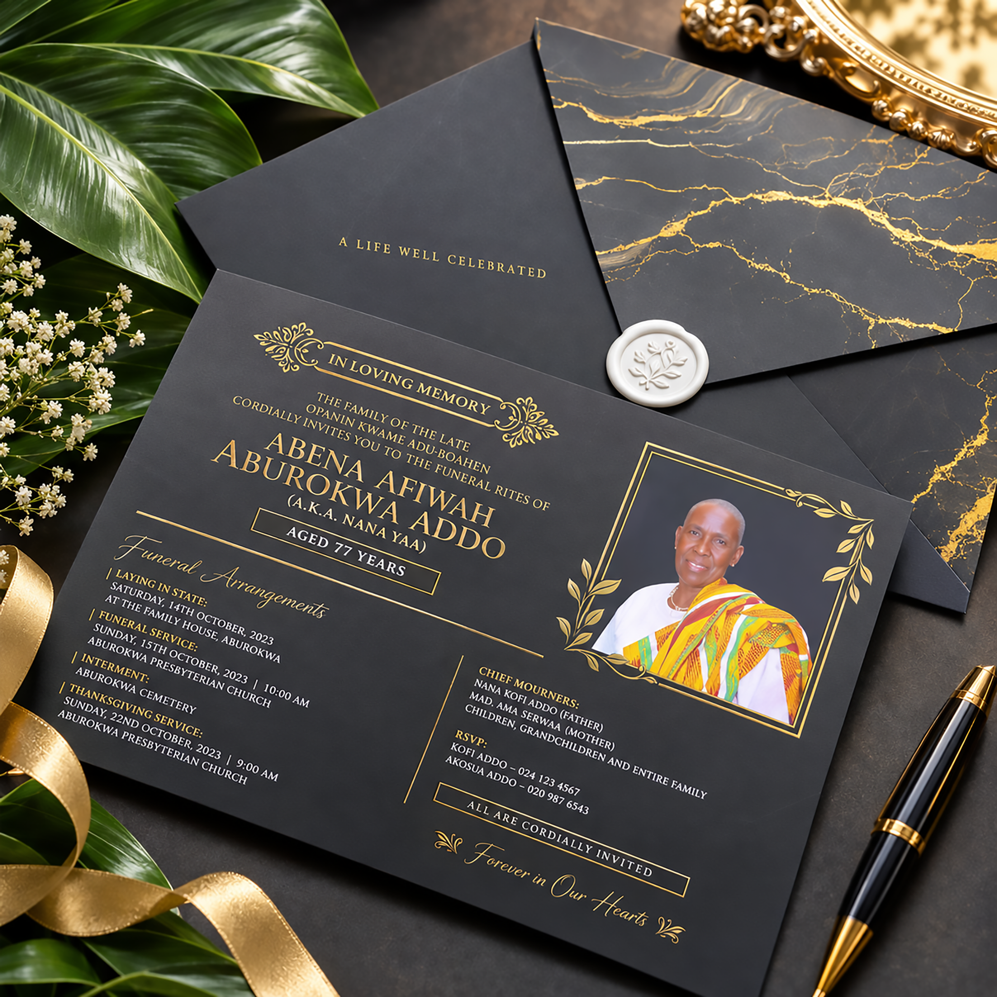  Midnight Gold Funeral Invite_3