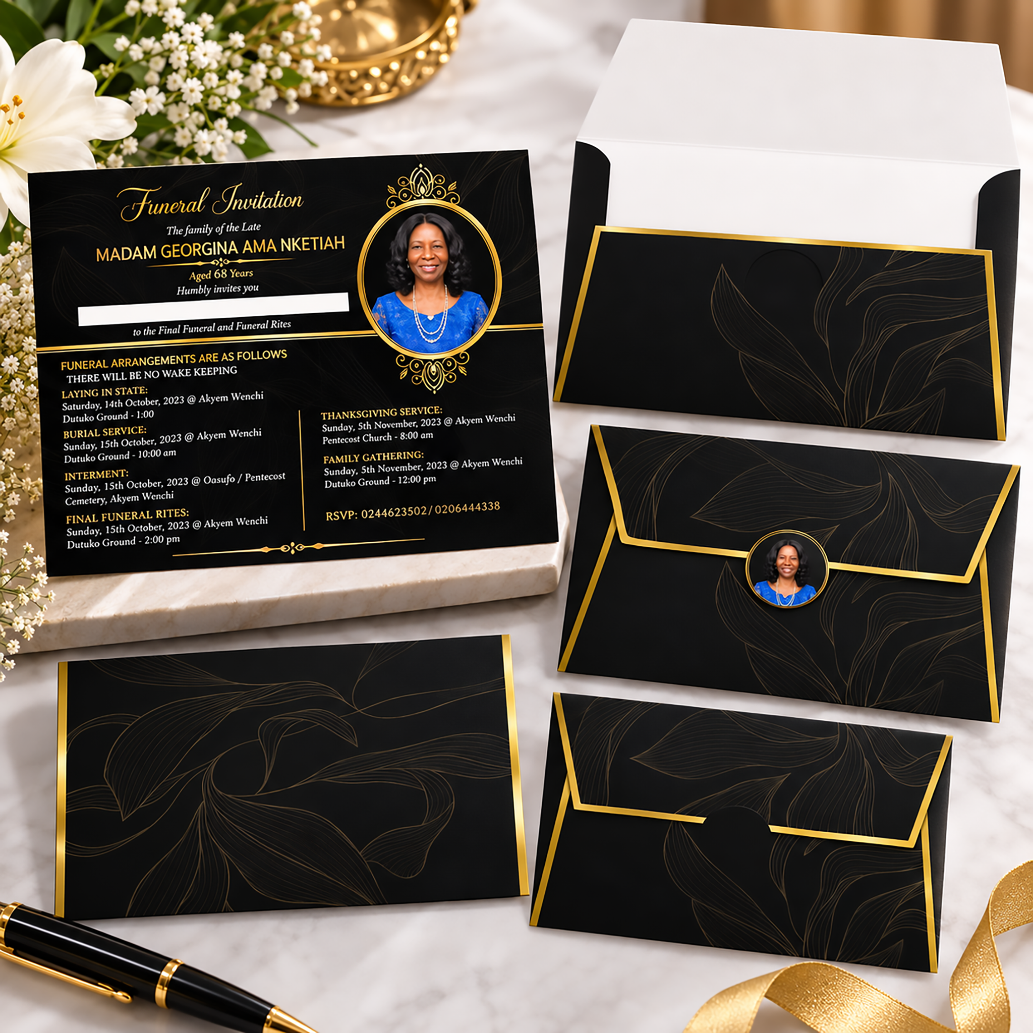  Midnight Gold Funeral Invite_0