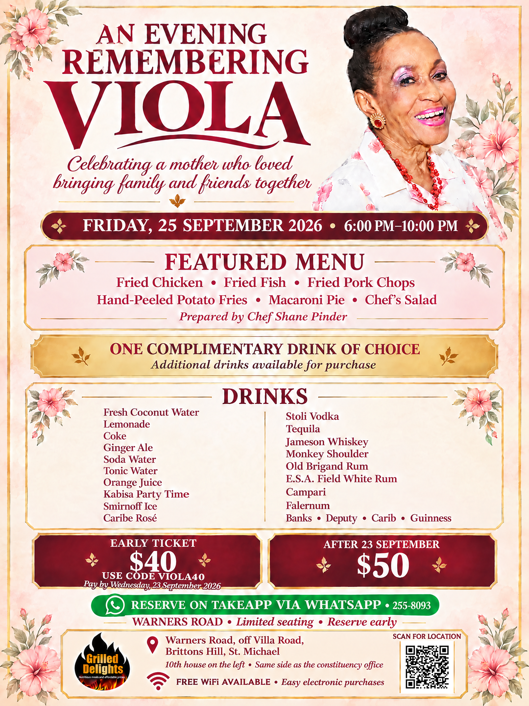 An Evening Remembering Viola — Event Ticket
