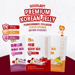 [KOREA HEALTH JELLY STICK] Pomegranate Collagen Jelly / Citron Vitamin Jelly / Aronia Bilberry Jelly - 20g x 15s