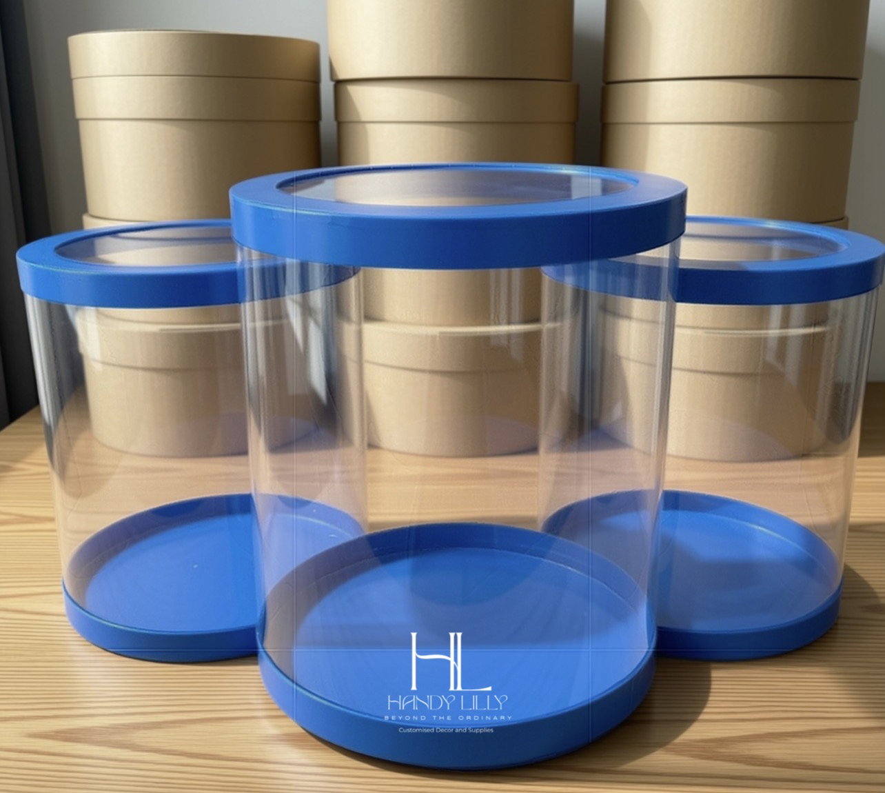 Transparent Round Box L 32x35cm_1