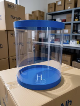 Transparent Round Box L 32x35cm