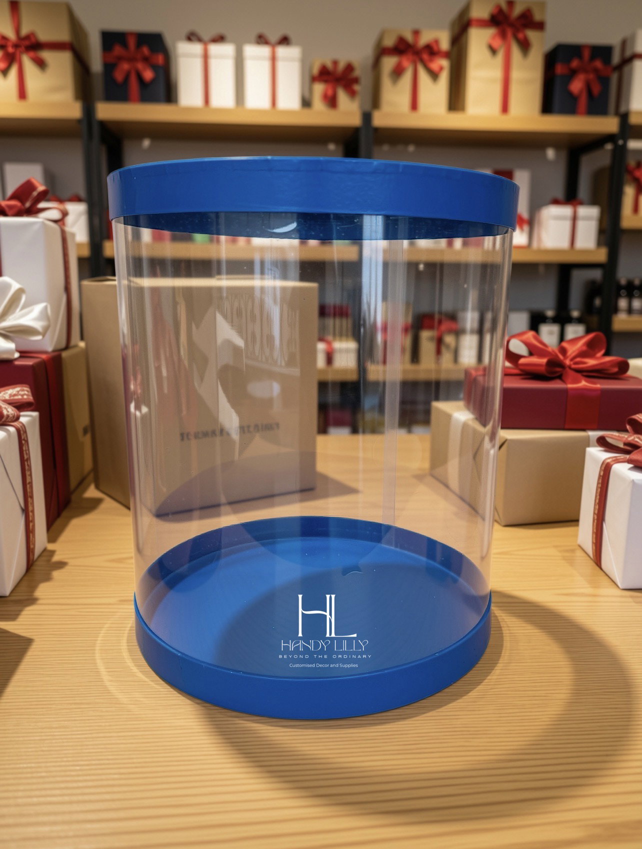 Transparent Round Box L 32x35cm_2