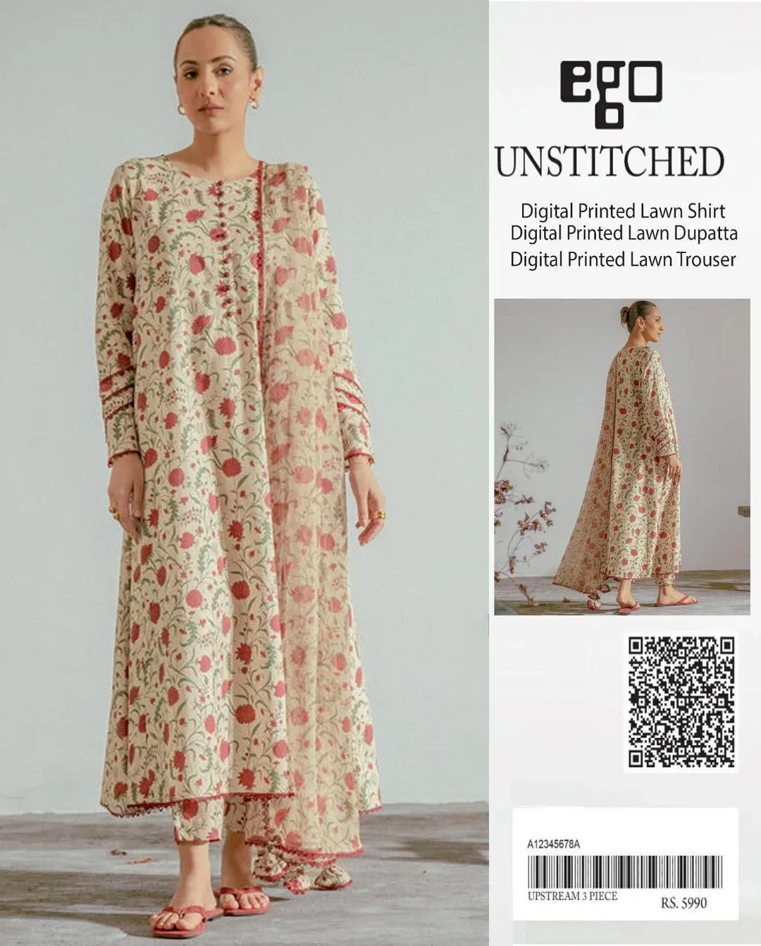 Printed Loan Suit for Women_0