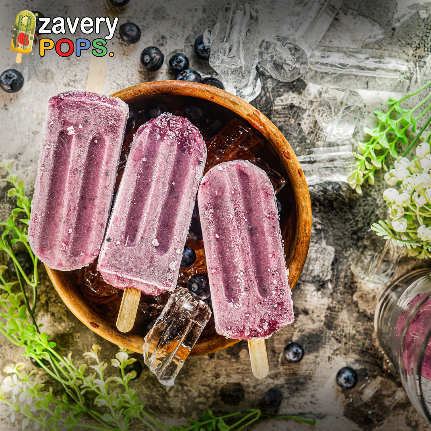 Blueberry Lime Popsicle