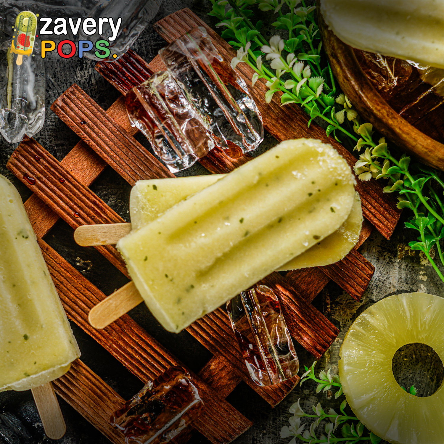 Pineapple Mint Popsicle