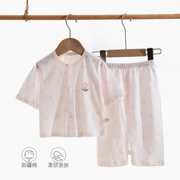 Pink Flower Short Sleeve Set (3-5Y)
