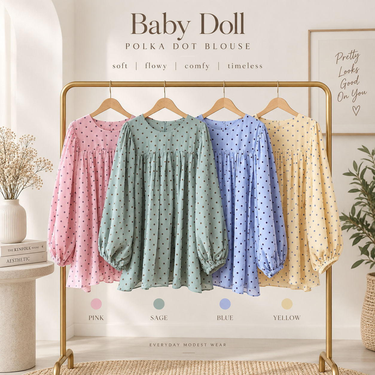 Babydoll Minidots Top_0
