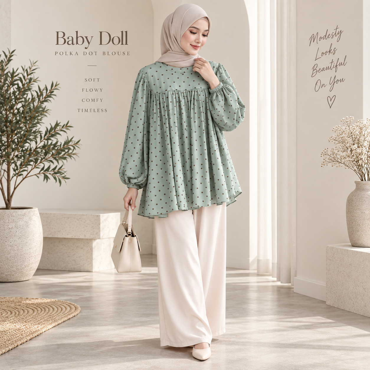 Babydoll Minidots Top_1
