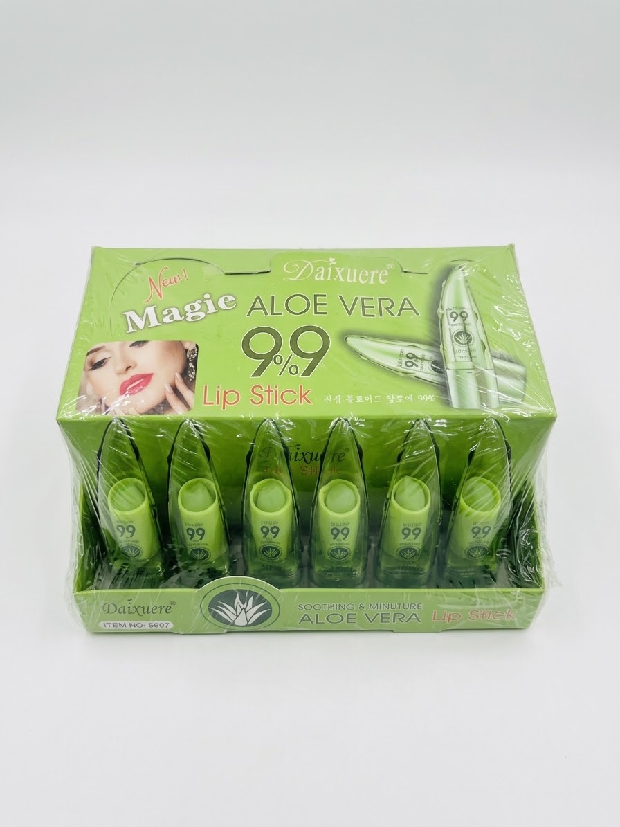 مرطب ومورد شفاه سحري صبار 24 ق  Daixuere Aloe Vera 99% Magic Lip Balm