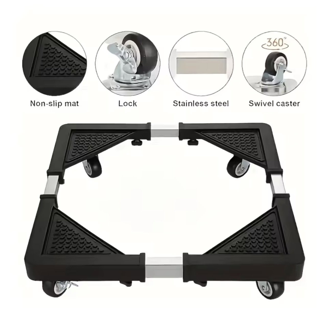Adjustable Appliance Moving Base with Universal Wheels_1
